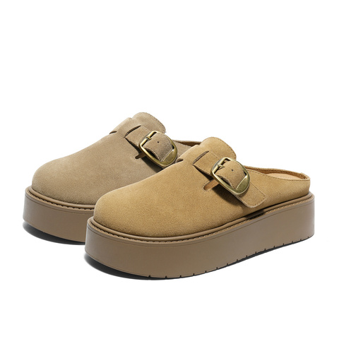 森达勃肯鞋女款2025秋季新款舒适厚底外穿休闲凉拖鞋ZTH17CH5