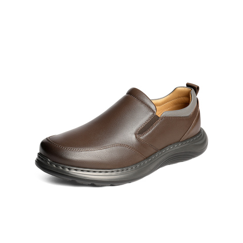 森达休闲皮鞋男2025秋新商场同款轻运动风厚底户外休闲鞋1YJ01CM5