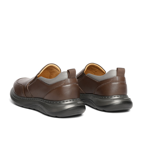 森达休闲皮鞋男2025秋新商场同款轻运动风厚底户外休闲鞋1YJ01CM5