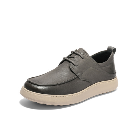 森达休闲皮鞋男2025秋季新款商场同款简约厚底休闲鞋1YD01CM5