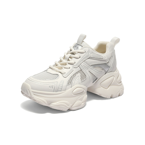 森达网面鞋女款2025夏新户外运动风厚底休闲老爹鞋ZTG41BM5