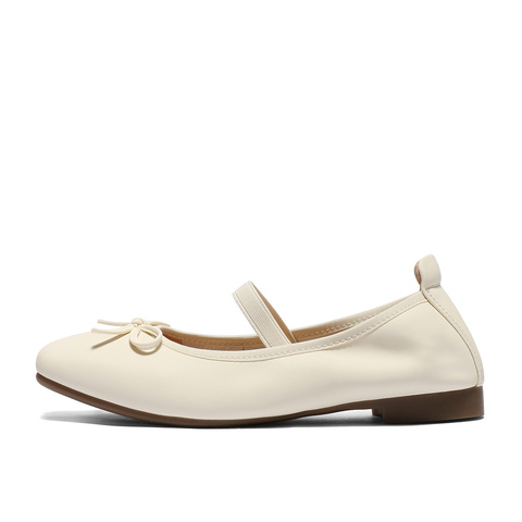 森达玛丽珍女款2025秋新软面芭蕾平底单鞋ZTH13CQ5