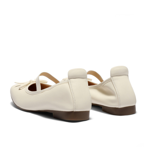 森达玛丽珍女款2025秋新软面芭蕾平底单鞋ZTH13CQ5