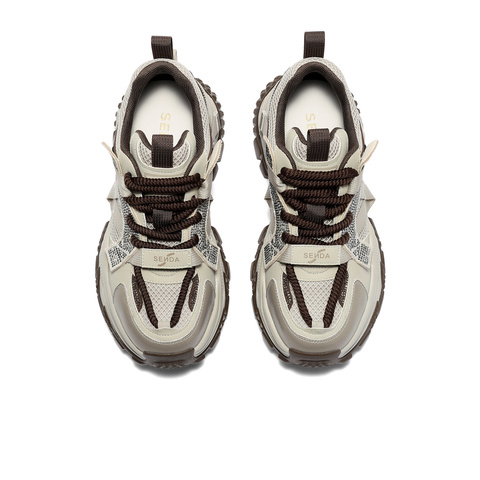 森达网面鞋女款2025秋新商场同款户外厚底休闲老爹鞋XQE01CM5