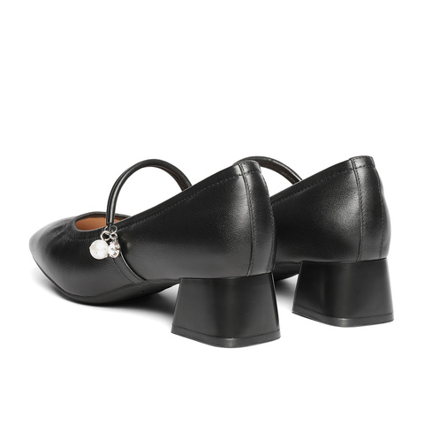 森达玛丽珍鞋女2025秋新商场同款通勤气质粗跟浅口单鞋XPX01CQ5