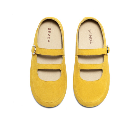 森达勃肯鞋女款2025秋季新款玛丽珍平底休闲鞋ZTH16CQ5