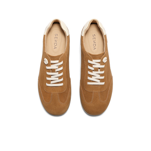 森达德训鞋女2025秋新商场同款简约运动平底休闲鞋4ZS20CM5