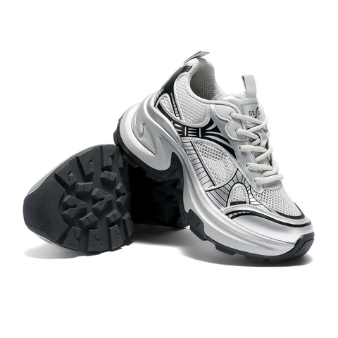 森达老爹鞋女款2025夏新商场同款运动网面休闲鞋WP017BM5
