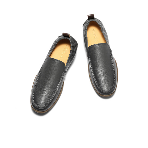 森达休闲皮鞋男2025夏新软面平底休闲单鞋JDZ39BM5