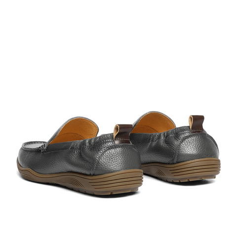 森达休闲皮鞋男2025夏新软面平底休闲单鞋JDZ39BM5