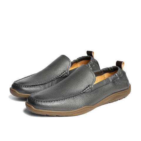 森达休闲皮鞋男2025夏新软面平底休闲单鞋JDZ39BM5