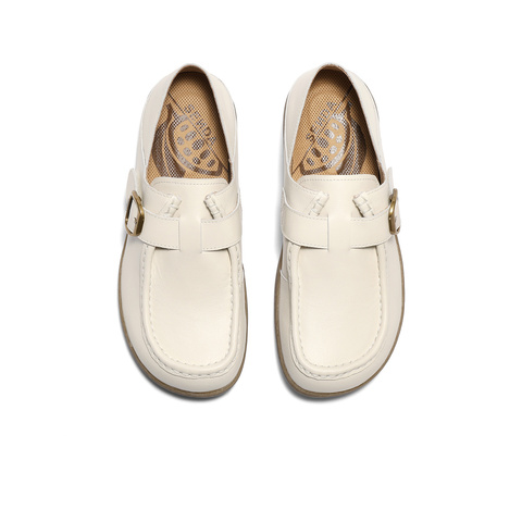 森达袋鼠鞋女款2025秋新商场同款舒适简约平底休闲鞋4URE6CM5