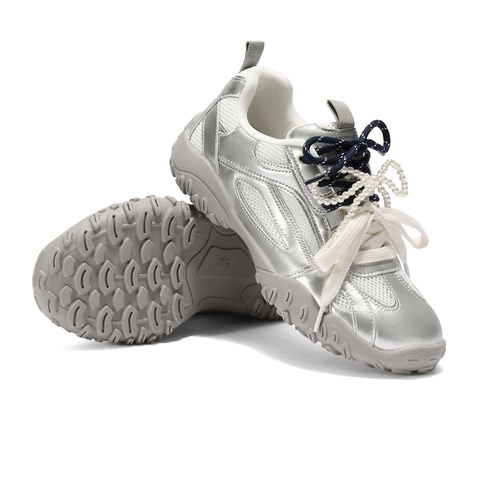 森达网面鞋女款2025秋新户外厚底休闲德训鞋ZTH54CM5