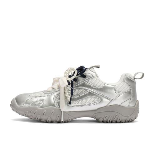 森达网面鞋女款2025秋新户外厚底休闲德训鞋ZTH54CM5