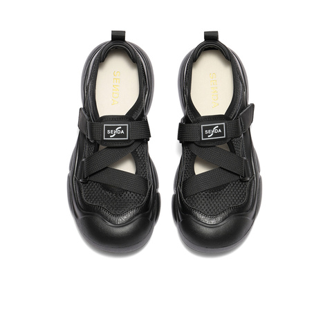 森达网面鞋女款2025夏新运动老爹运动凉鞋ZTG57BM5