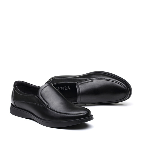 森达正装皮鞋男2025春季新款一脚蹬平底商务男鞋1VQ09AM5