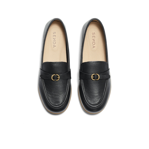 森达乐福鞋女2025秋新商场同款一脚蹬通勤平底单鞋4JP28CA5