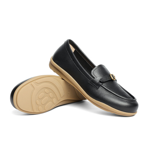 森达乐福鞋女2025秋新商场同款一脚蹬通勤平底单鞋4JP28CA5