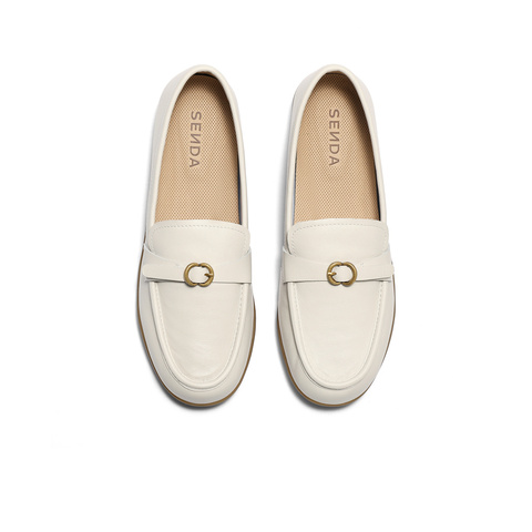 森达乐福鞋女2025秋新商场同款一脚蹬通勤平底单鞋4JP28CA5