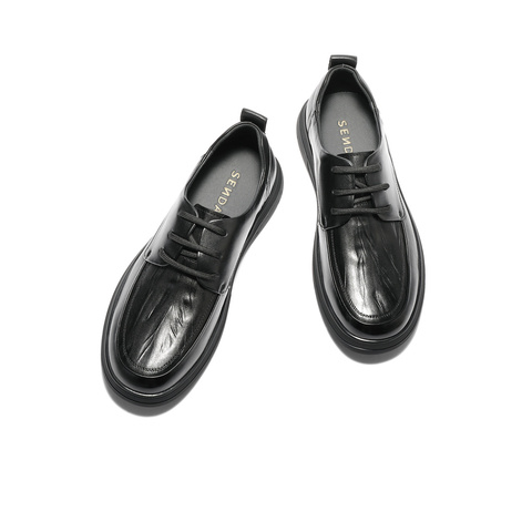 森达休闲皮鞋男2025秋新商场同款简约舒适休闲鞋1YT01CM5