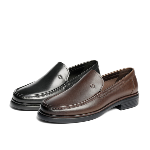 森达正装皮鞋男2025秋新商场同款一脚蹬职场商务皮鞋K5U01CM5