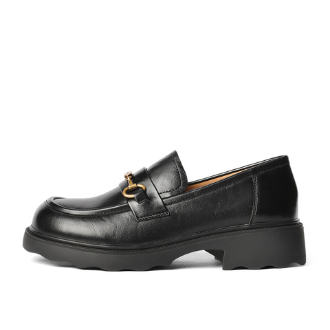 森达乐福鞋女款2025秋新商场同款马衔扣通勤舒适单鞋XQL01CA5