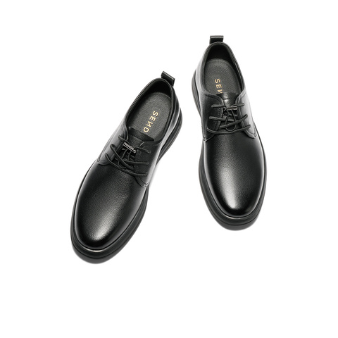 森达休闲皮鞋男2025秋新商场同款简约舒适平底休闲鞋K5R05CM5