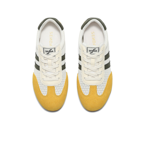 森达网面鞋女2025夏新户外德训拼接舒适休闲板鞋WP028BM5