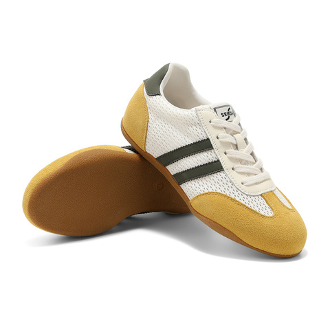 森达网面鞋女2025夏新户外德训拼接舒适休闲板鞋WP028BM5