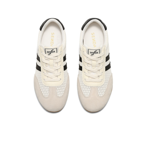 森达网面鞋女2025夏新户外德训拼接舒适休闲板鞋WP028BM5