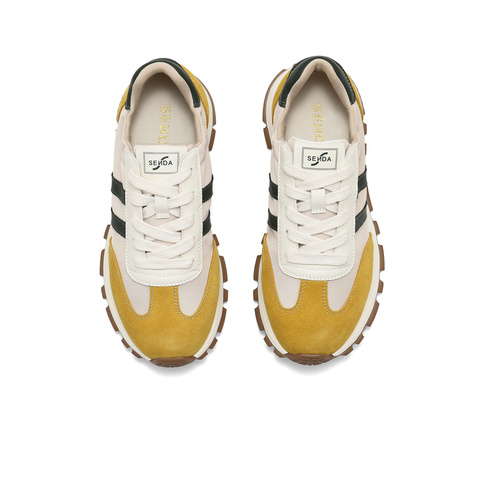 森达阿甘鞋女2025秋新拼接户外厚底德训休闲鞋ZTH59CM5