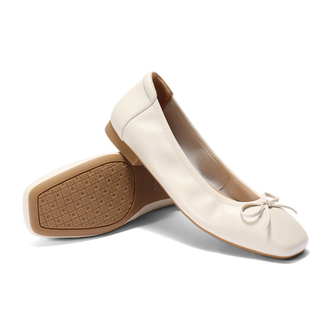 森达奶奶鞋女2025秋新商场同款通勤舒适平底浅口单鞋XNZ01CQ5