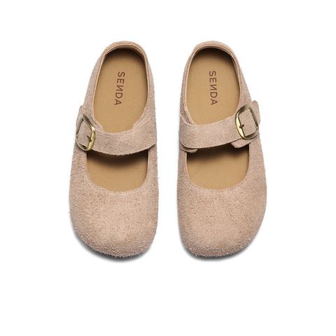 森达勃肯鞋女2025秋季新款舒适软底内增高浅口单鞋ZTH82CQ5