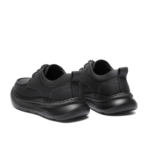 森达休闲皮鞋男2025秋季新款简约厚底休闲鞋2AU01CM5