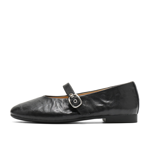 森达玛丽珍鞋女2025秋新时尚芭蕾平跟休闲浅口单鞋WP036CQ5