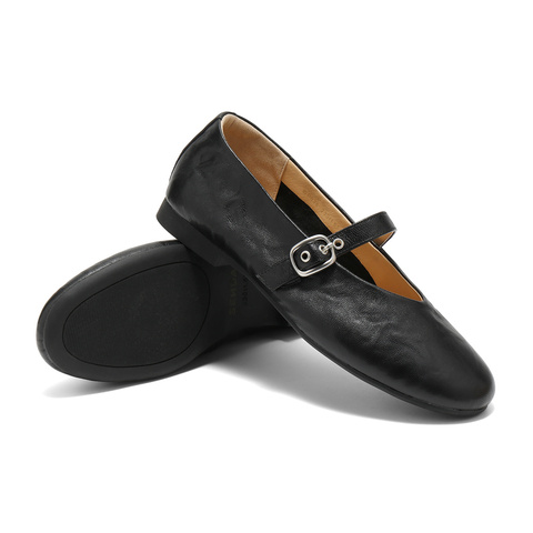 森达玛丽珍鞋女2025秋新时尚芭蕾平跟休闲浅口单鞋WP036CQ5