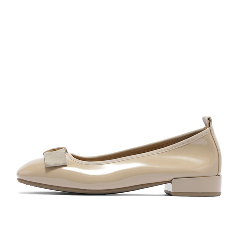 森达时装鞋女2025秋季新款知性通勤粗跟浅口单鞋WP044CQ5