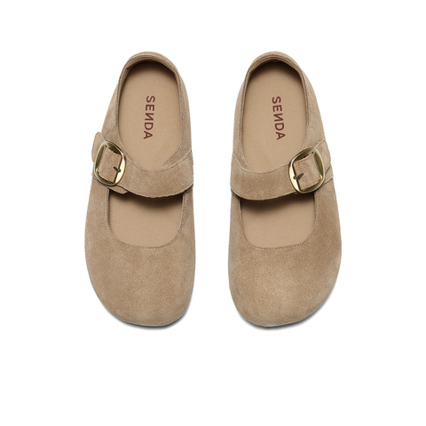 森达勃肯鞋女2025秋季新款舒适软底内增高浅口单鞋ZTH82CQ5