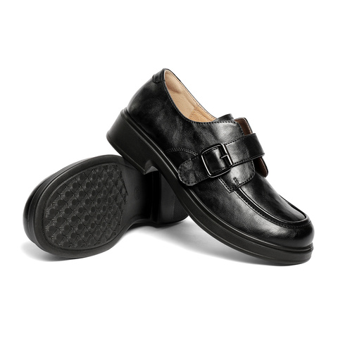 森达牛津鞋女2025秋新商场同款皮带扣厚底休闲单鞋XUK01CA5