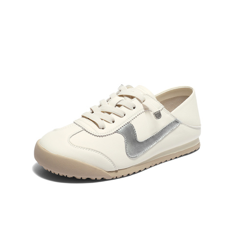 森达德训鞋女款2025夏新运动风休闲小白板鞋WP013BM5
