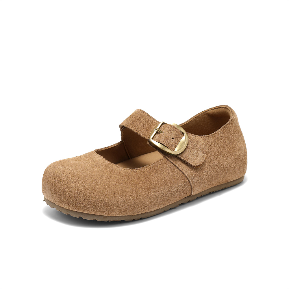 森达勃肯鞋女2025秋季新款舒适软底内增高浅口单鞋ZTH82CQ5