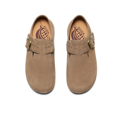 森达勃肯鞋女2025秋季新款简约舒适平底休闲鞋ZTH84CM5