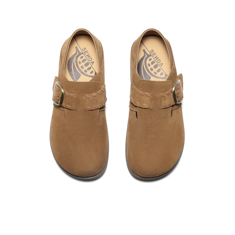 森达勃肯鞋女2025秋季新款商场同款舒适简约平底休闲鞋XUC01CM5