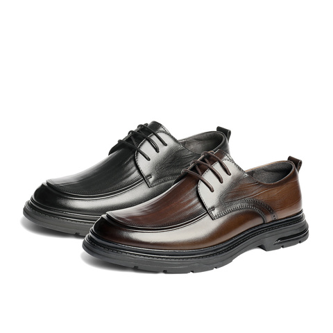 森达正装皮鞋男2025秋新商场同款简约通勤舒适商务鞋1YR01CM5