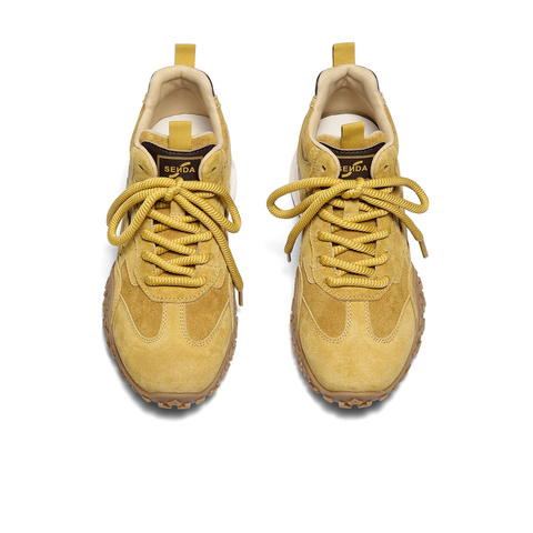 森达高帮鞋女2025冬新商场同款运动休闲阿甘鞋XSV01DD5