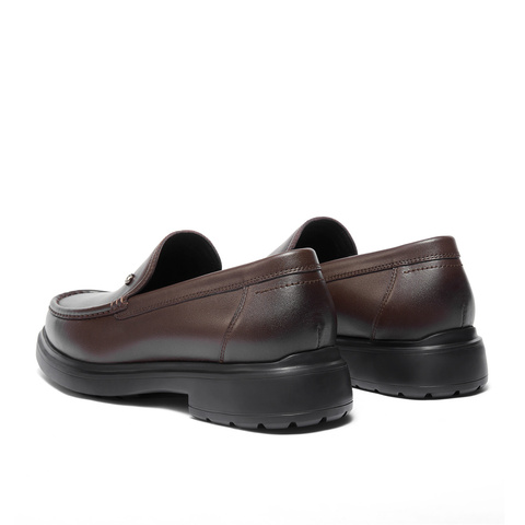 森达休闲皮鞋男2025冬新商场同款一脚蹬厚底单鞋K3M05DM5