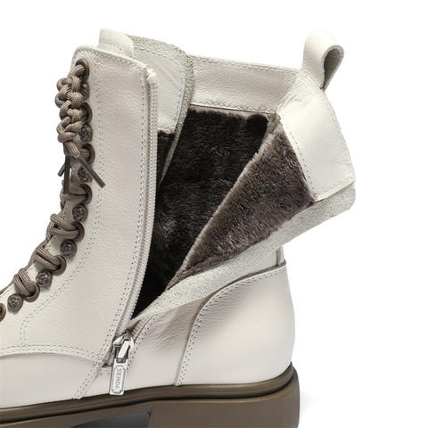 森达马丁靴女2025冬新商场同款百搭真皮休闲中筒靴XTC01DZ5