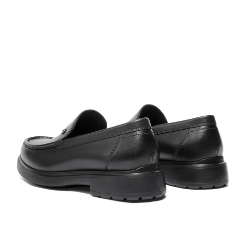 森达休闲皮鞋男2025冬新商场同款一脚蹬厚底单鞋K3M05DM5