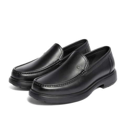 森达休闲皮鞋男2025冬新商场同款一脚蹬厚底单鞋K3M05DM5