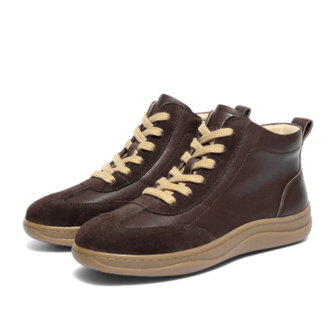 森达休闲靴女2025冬季新款商场同款舒适可可休闲短靴4CF50DD5